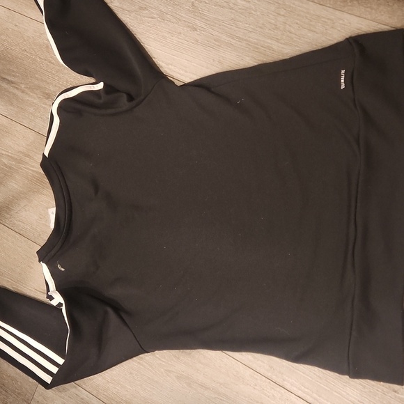 Adidas Black Sweatshirt with White Stripes - Picture 3 of 5
